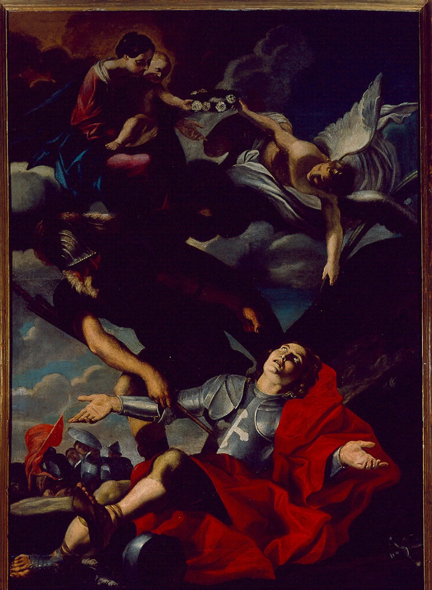  198-Giovanni Lanfranchi-Madonna col Bambino e Sant'Ottavio -Galleria Nazionale di Parma 